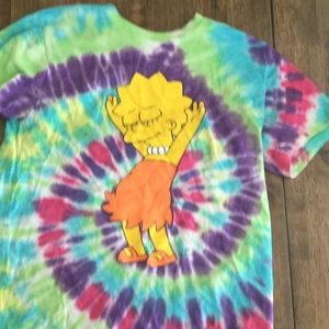 Zuimes Simpsons tie dye shirt